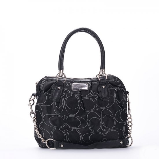 Coach Legacy Signature Medium Black Satchels EXA | Women